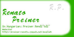 renato preiner business card